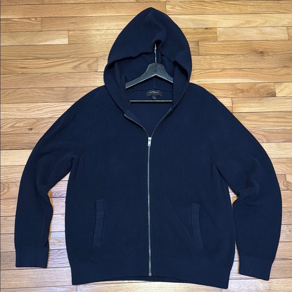 Banana Republic Men's Navy Zip-Up Sweater